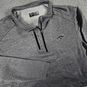 Callaway‎ 1/4 Zip Golf Pullover Mens XXL Heather Gray Performance Stretch 2XL